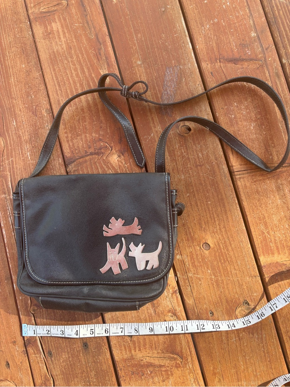 Black Crossbody Bag with scottie dogs